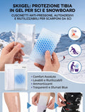 SKIIGEL Imbottiture in Gel Anti-Pressione e Autoadesive per Scarponi da Sci TRASPARENTI